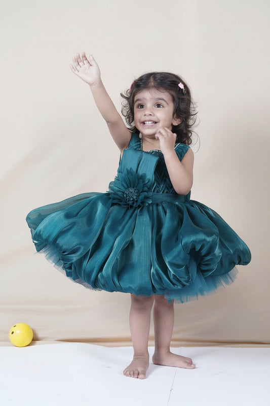 Baby girl party dress with Floral detailing