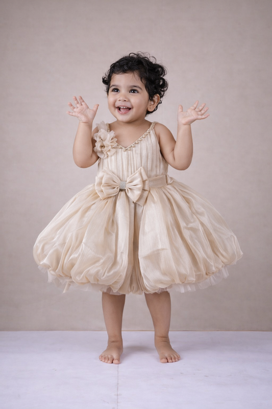 light gold party dress